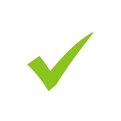A green check mark is displayed, isolated on white background