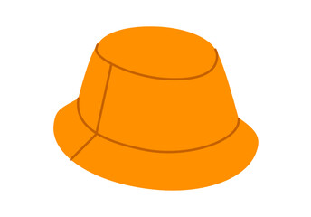 Mini Bucket Hat. Summer Head Fashion accessory cap with narrow brim clothing technical illustration. Vector headgear for Men, women, unisex style, flat template CAD mockup sketch outline isolated