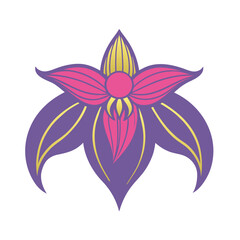 bat flower tacca-chantrieri vector illustration