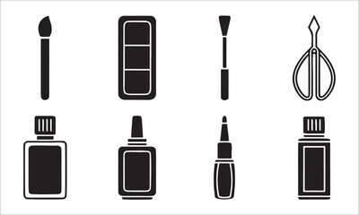 Fototapeta premium Makeup tools and bottles beauty cosmetic