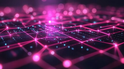 Obraz premium Abstract network of interconnected data points