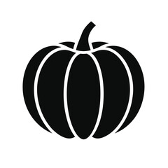 pumpkin Silhouette Vector  on white background