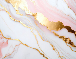 Pink and gold marble texture background pattern with high resolution.