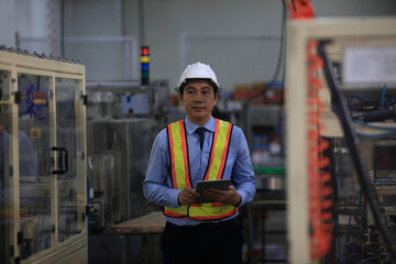 food engineer check process in food factory
