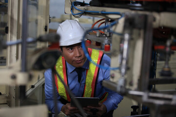 food engineer check process in food factory