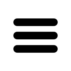 Fototapeta premium Hamburger menu icon with three horizontal lines for UI and mobile navigation design 