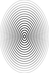 Dynamic oval line shape, logo, icon. Geometric elements