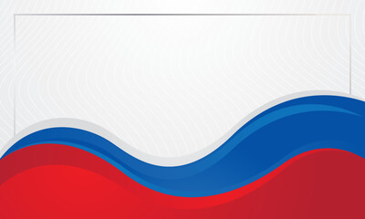 Naklejka premium Modern white blue red abstract wave background