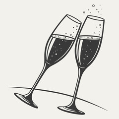 two-glasses-of-champagne-silhouette-vector