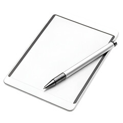 notebook and pen isolated