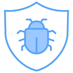 Obraz premium Antivirus Blue Icon