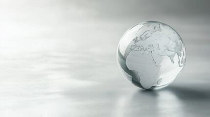 Glass sphere of planet earth 