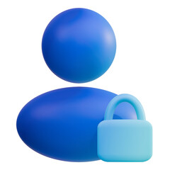 User Lock 3D Icon