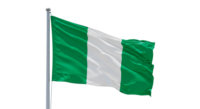 Waving nigeria flag image, national symbol of nigeria, patriotic nigeria flag, african country pride image - Powered by Adobe