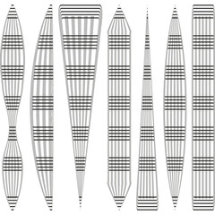 Abstract striped forms. Geometric pattern illustration. Optical illusion shapes. Vector modern art.