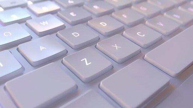 backlit keyboard with glowing keys in a modern design