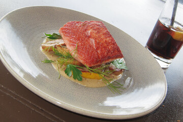 Barbequed alaskan salmon