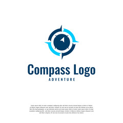 Gear Compass Logo designs concept vector, Gear Direction logo template
