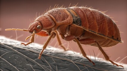Highly magnified image of a bed bug