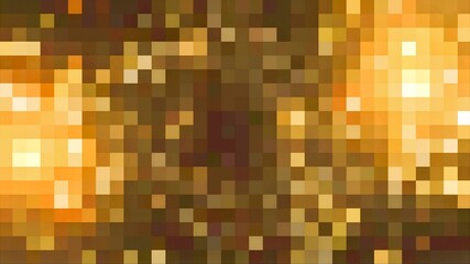 Vector Gold and Yellow background. Gold geometric texture from yellow squares. Vector pattern of square yellow pixels. A backing of mosaic squares for branding, calendar, card, banner, cover