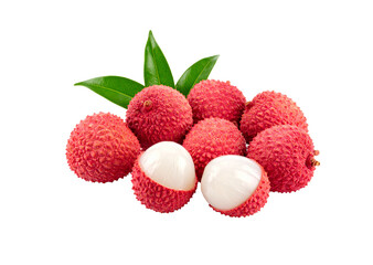 Lichi fruit isolated on transparent background.