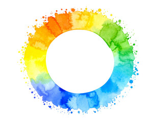 Abstract colorful background with circles  isolated on transparent background