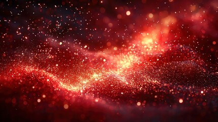 Fototapeta premium Fiery, swirling, glittery particles