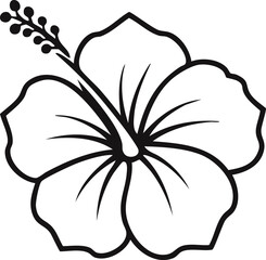 シンプルなハイビスカスの花