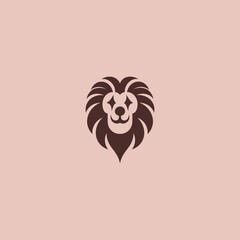 Lion clown logo in creative and playful silhouette design.