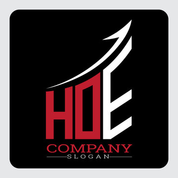 HDE logo design, HDE Company Logo Design Growth vector, HDE Upward Arrow Business Success Logo vector, HDE Corporate Branding Logo, HDE simple and modern logo, HDE business finance logo design, etc.