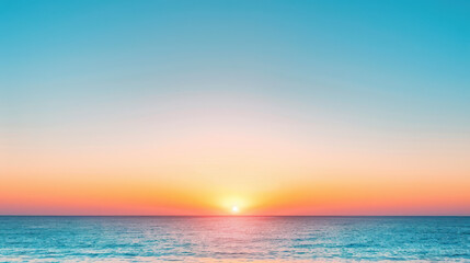 The ocean is calm and the sky is a beautiful shade of pink