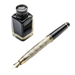 fountain pen and ink pen