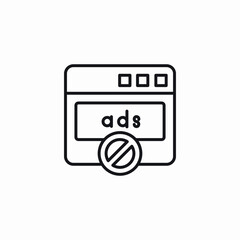 advertisement block icon sign vector