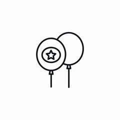 celebration balloons icon sign vector