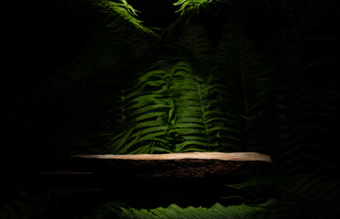 cosmetic background podium made of natural stones