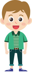 boy hipster fashion design character