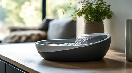 Modern Water Feature in Contemporary Home Interior Design