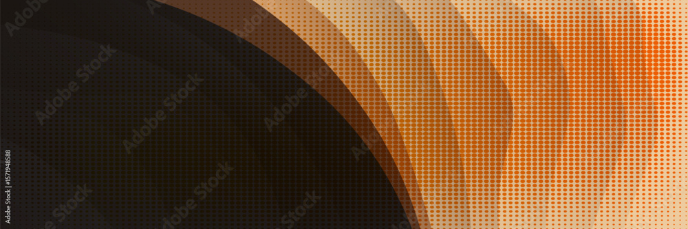 Fototapete abstract orange line background curve element with white space for text and message design, overlapp