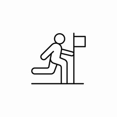 rush goals icon sign vector