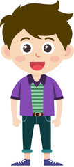 boy hipster fashion design character