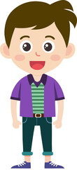 boy hipster fashion design character