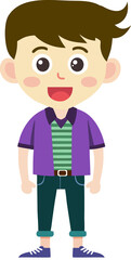 boy hipster fashion design character