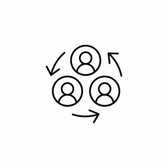 team network icon sign vector