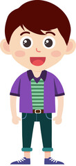 boy hipster fashion design character