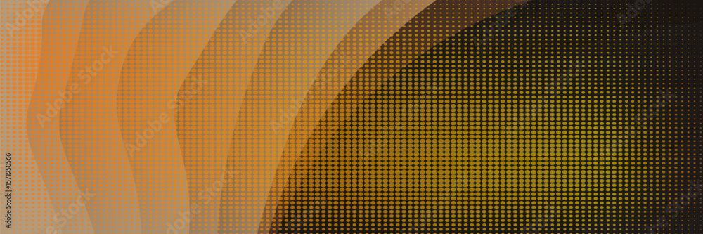 Fototapete vector orange line background curve element with white space for text and message design, overlappin