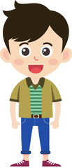 boy hipster fashion design character