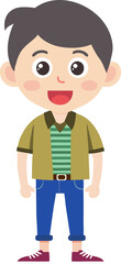 boy hipster fashion design character