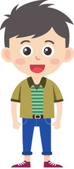 boy hipster fashion design character