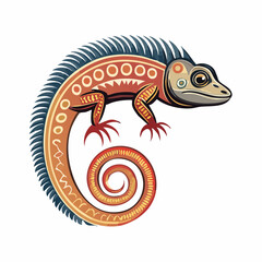 gecko in Maori Polynesian style