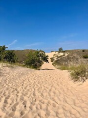 Sandy Trail Through Rolling Dunes at Sleeping Bear Dunes National Lakeshore
